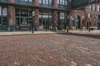 Cobblestone Streets and Mixed-Use Buildings in Toronto