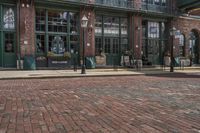 Cobblestone Streets and Mixed-Use Buildings in Toronto