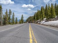 Colorado Asphalt Road: Under a Clear Sky