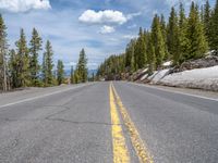 Colorado Asphalt Road: Under a Clear Sky