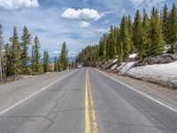 Colorado Asphalt Road: Under a Clear Sky