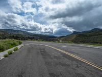 Colorado Asphalt Road and Beautiful Landscape