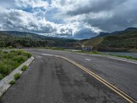 Colorado Asphalt Road and Beautiful Landscape