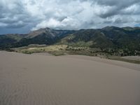 Colorado Desert Landscape: Dunes and Mountain