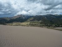 Colorado Desert Landscape: Dunes and Mountain