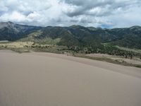 Colorado Desert Landscape: Dunes and Mountain