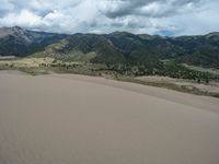 Colorado Desert Landscape: Dunes and Mountain