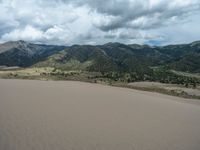 Colorado Desert Landscape: Dunes and Mountain