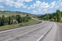 Colorado Landscape: Asphalt Road Through Nature