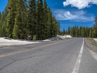 Colorado Landscape: Asphalt Road with Clouds