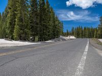 Colorado Landscape: Asphalt Road with Clouds