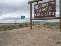 Colorado Landscape: Dirt Road with a Sign