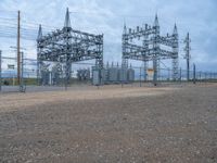 Colorado Landscape: Power Plant Surrounded by Gravel and Sand