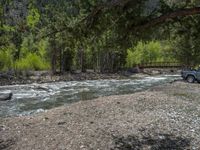 a forest is seen in this wide angle view in this photo from the bottom of the trail