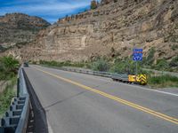 Colorado Landscape: Road with Armco Barrier