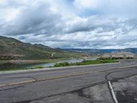 Colorado Landscape: Road, Lake, and Campground