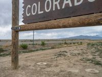 Colorado Landscape with Road Sign