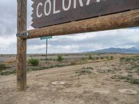 Colorado Landscape with Road Sign