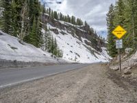 Colorado Landscape: A Road Covered in Snow