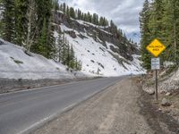 Colorado Landscape: A Road Covered in Snow