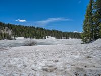 Colorado Landscape: Road, Snow, and Lake