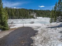 Colorado Landscape: Road and Snow Scene