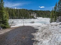 Colorado Landscape: Road and Snow Scene