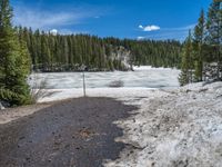 Colorado Landscape: Road and Snow Scene