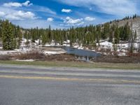 Colorado Landscape: Snowy Road Amidst Nature