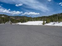 Colorado Landscape: Snowy Mountains and Frozen Lake