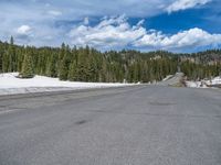 Snowy Road Through the Colorado Landscape