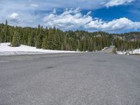 Snowy Road Through the Colorado Landscape