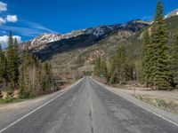 Colorado Landscape: A Straight Road Through the Mountains