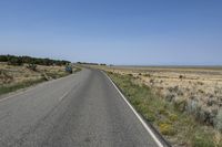 Colorado Landscape with Straight Road and Clear Sky