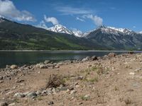 Colorado Landscape in the USA: Tranquil Lake Surrounded by Mountains