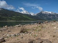 Colorado Landscape in the USA: Tranquil Lake Surrounded by Mountains