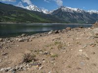 Colorado Landscape in the USA: Tranquil Lake Surrounded by Mountains