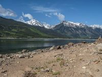 Colorado Landscape in the USA: Tranquil Lake Surrounded by Mountains