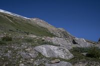 Colorado Mountain Landscape: Grass Highland Overlooking a Mountain Range