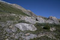 Colorado Mountain Landscape: Grass Highland Overlooking a Mountain Range