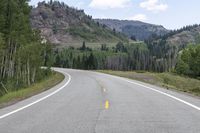 Scenic View: Road through Colorado's Mountain Pass