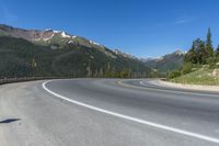 Colorado Mountain Road Landscape with Clear Sky