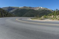 Colorado Mountain Road Landscape with Clear Sky