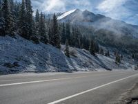 Colorado Mountain Road: Snow and Forest