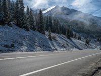 Colorado Mountain Road: Snow and Forest