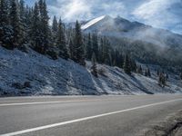 Colorado Mountain Road: Snow and Forest