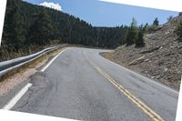 Colorado Mountains in USA: A Straight Road Perspective