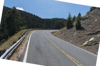 Colorado Mountains in USA: A Straight Road Perspective