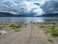 Road to Serenity: Colorado's Beach and Lake Surrounded by Clouds