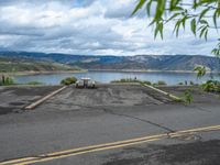 Colorado Road Landscape: Serene Lake Views